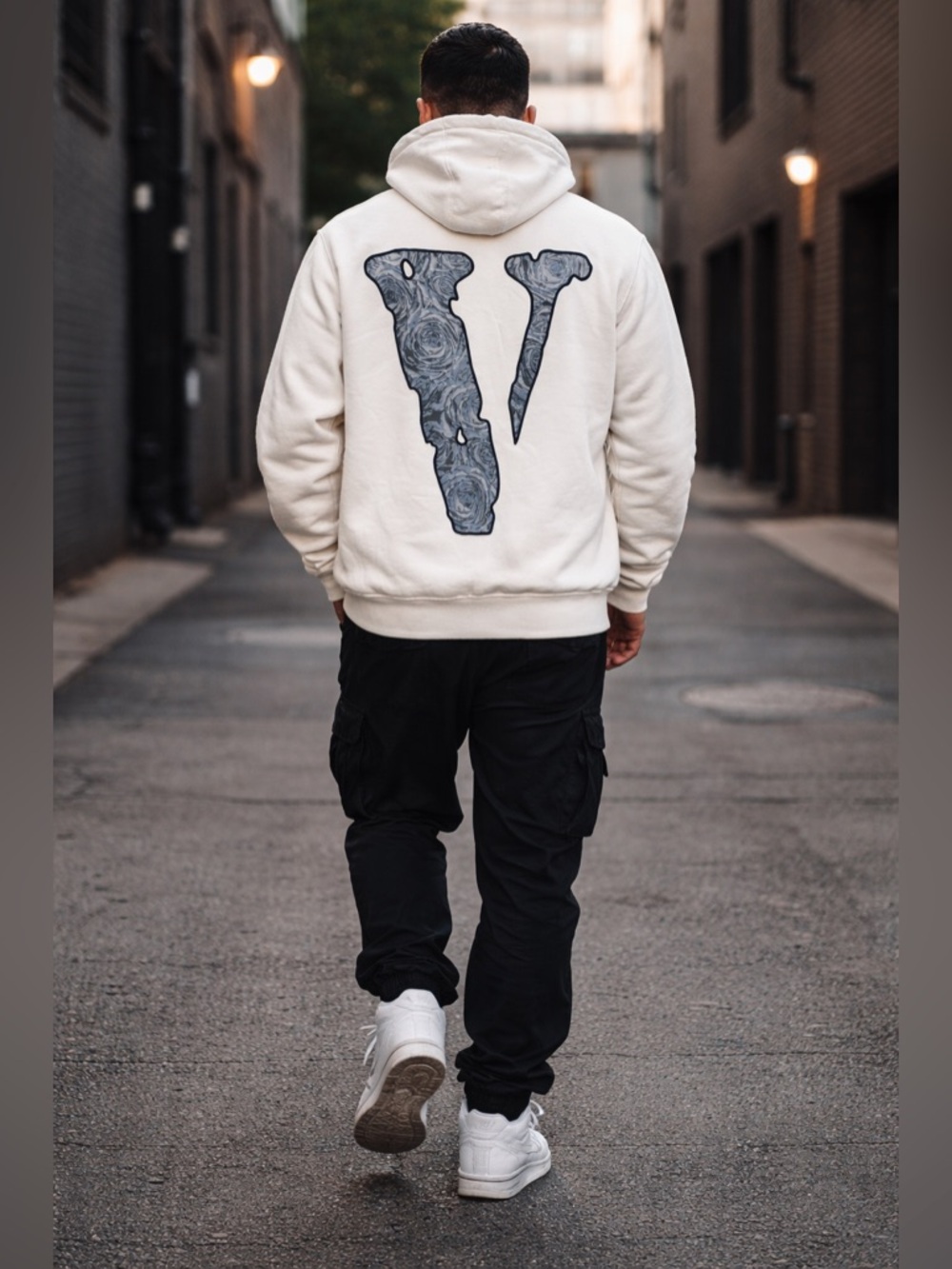 VLONE x POP SMOKE “THE WOO” WHITE HOODIE SIZE X-LARGE